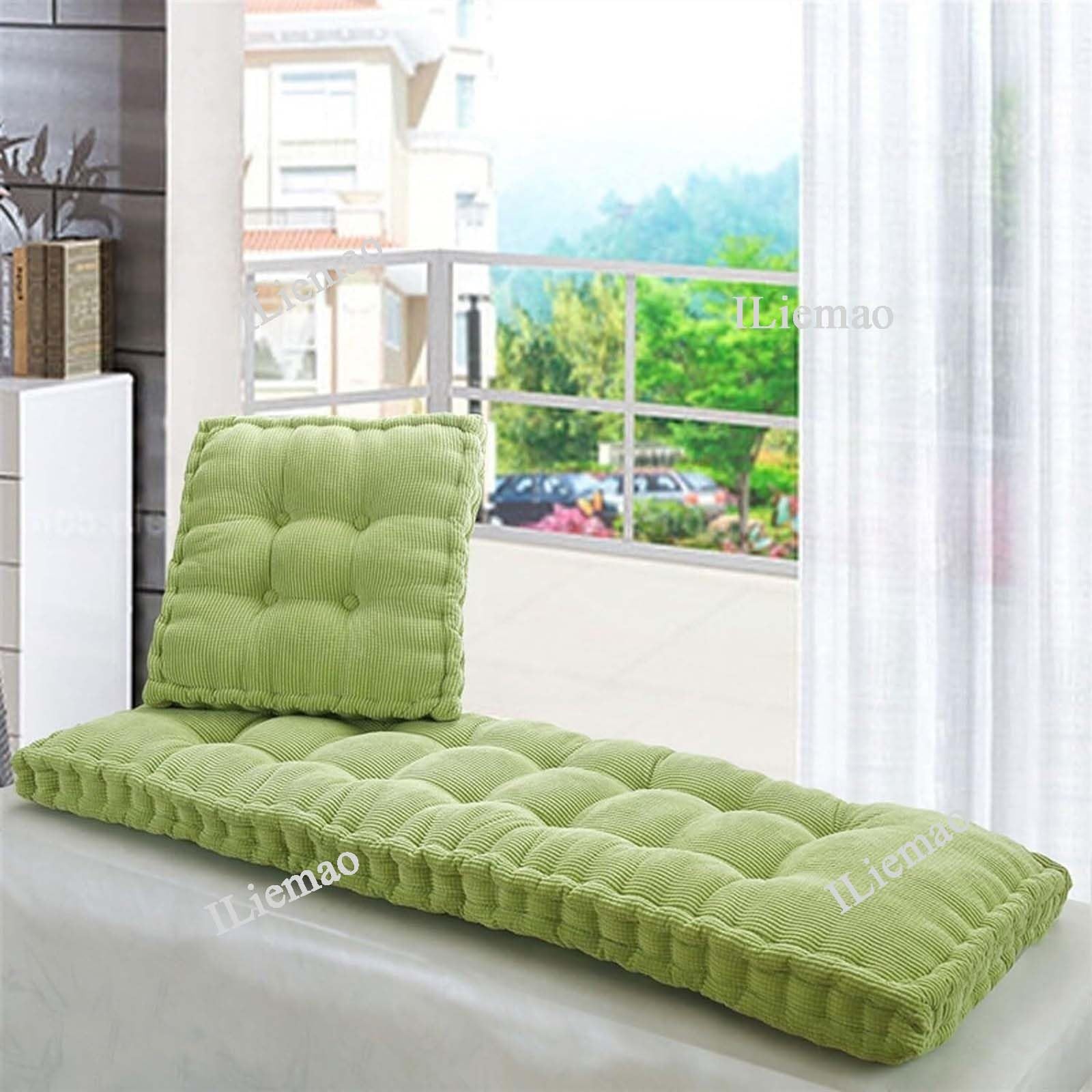 Balancelle de porche d'extérieur avec dossier pour jardin et terrasse - Hamac en rotin 2 places - Vert - 119,4 x 35,6 cm