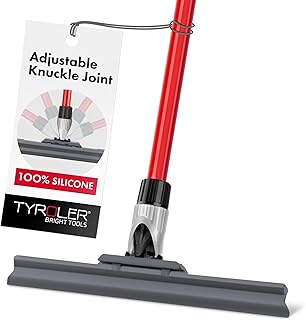 Tyroler Wasserschieber Bodenabzieher 30cm Silikon-Lippe mit Abzieher Boden | Wasserschieber mit Stiel 4-teiligem Griff 140cm | Wasserabzieher Boden geeignet für alle Oberflächen, Abzieher Dusche Boden
