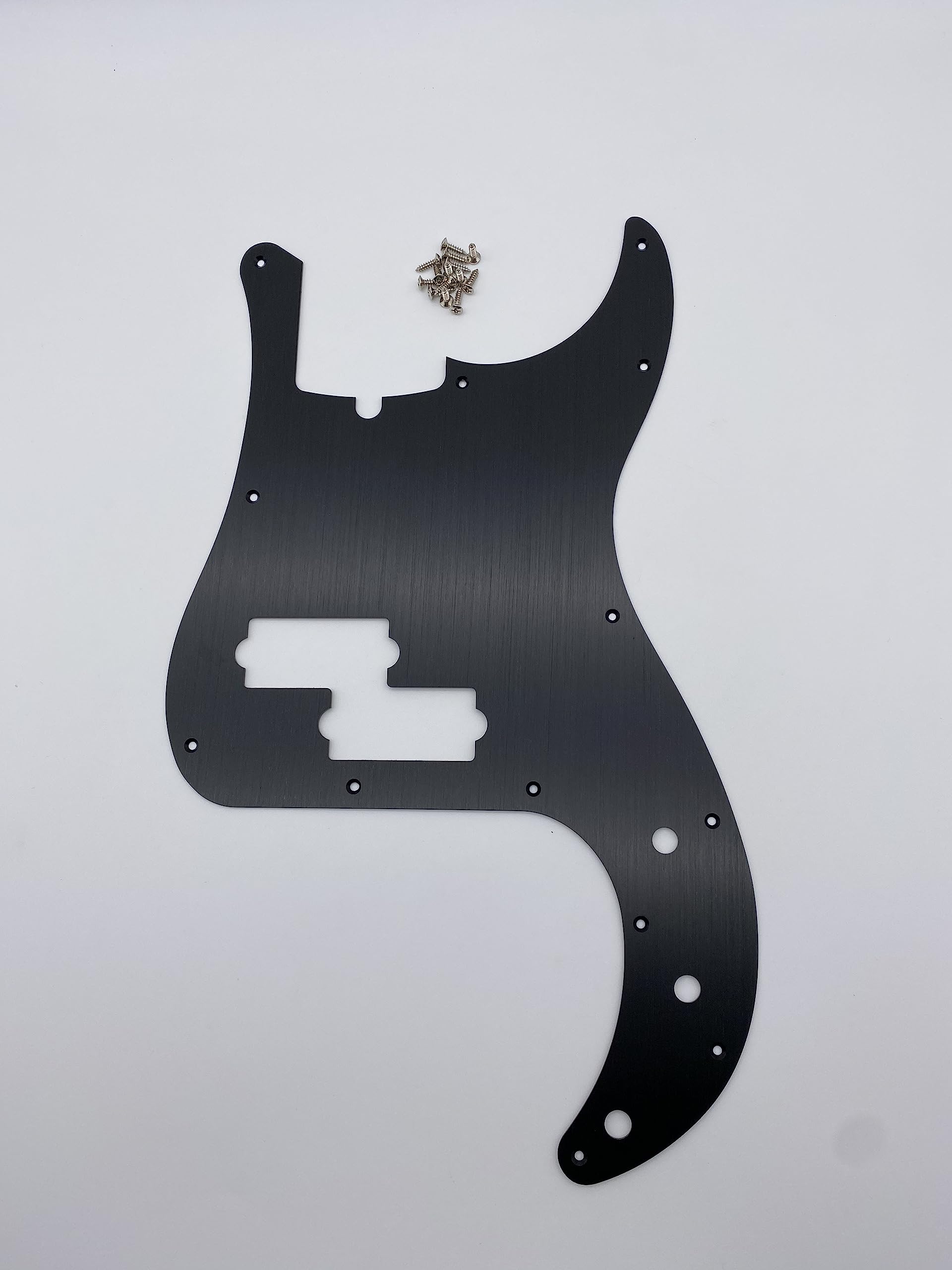 FenD PB P Bass Pickguard Pick Guard Guitar Scratch Plate 13 Hole 4 Strings Electric Bass Parts Aluminum There are grooves alloy material Fits for American/Mexican (black)