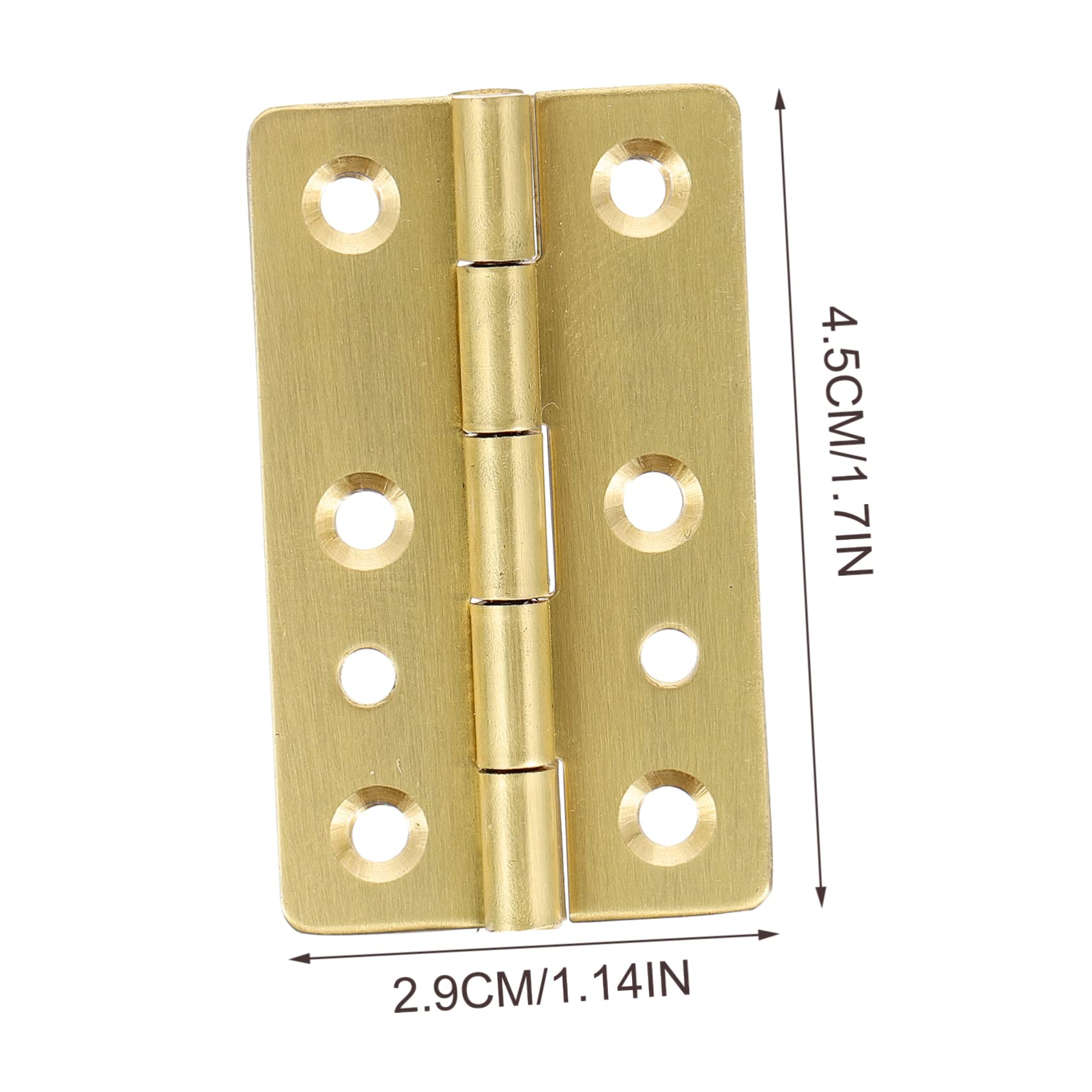 HOMOCONO 6pcs Box Piano Hinge Furniture Hinges Butt Hinges for Cabinet Doors Decorative Hinges Mini Hinges Butt Hinges Heavy Duty Door Hinge Flush Hinges 180 Degree Hinge Golden Copper