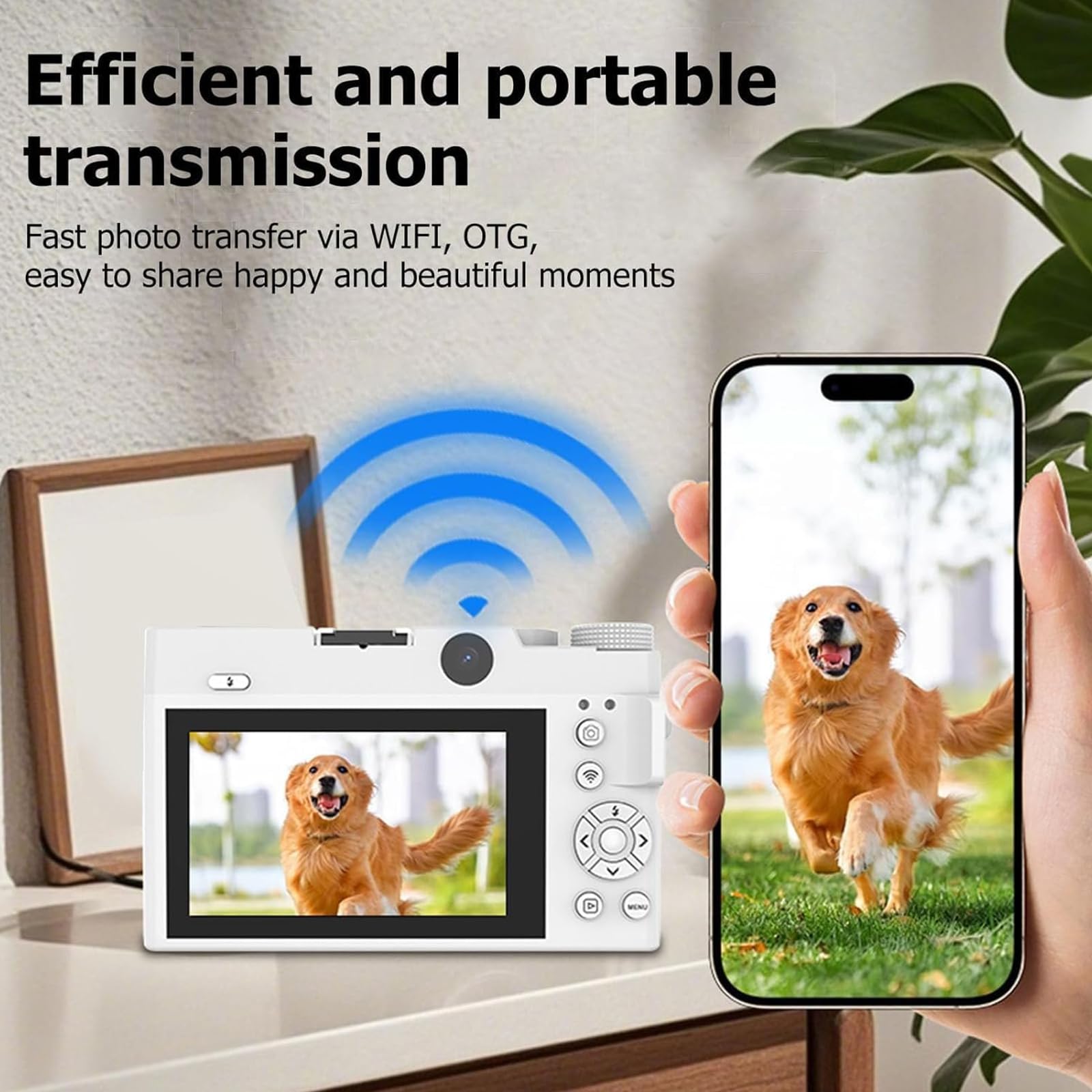 Fotocamera Digitale 4K Zoomix Da 75MP Con Doppio Schermo, Zoom 18x E Wi-Fi, Per Vlog E Viaggi, Include Scheda Da 32GB