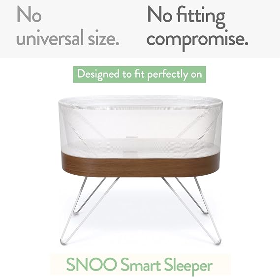 Joey + Joan Waterproof Bassinet Mattress Pad Cover Compatible with SNOO Smart Bassinet 2 Pack Quilted Mattress Protector 15 x 31