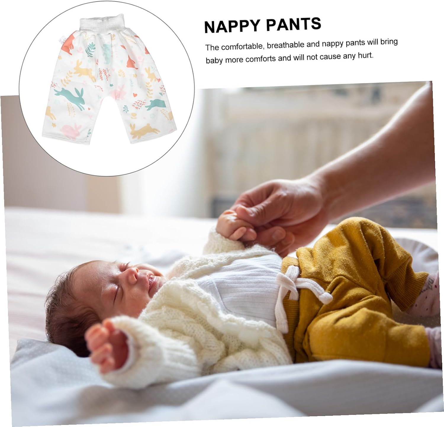Cartoon Bunny Leakproof Diaper Pants for Boy Girl Boys and Girls Soft Washable Potty Training Shorts for Nighttime Use Comfortable Design