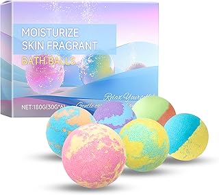 6PCS Bubble Bath Bombs Gift Set,Natural Handmade Bathbombs,Moisturizing Relaxing Shower Bombs,Organic Bath Bomb Kit Spa Gifts for Women,Men,Mom,Girls Boys and Birthday