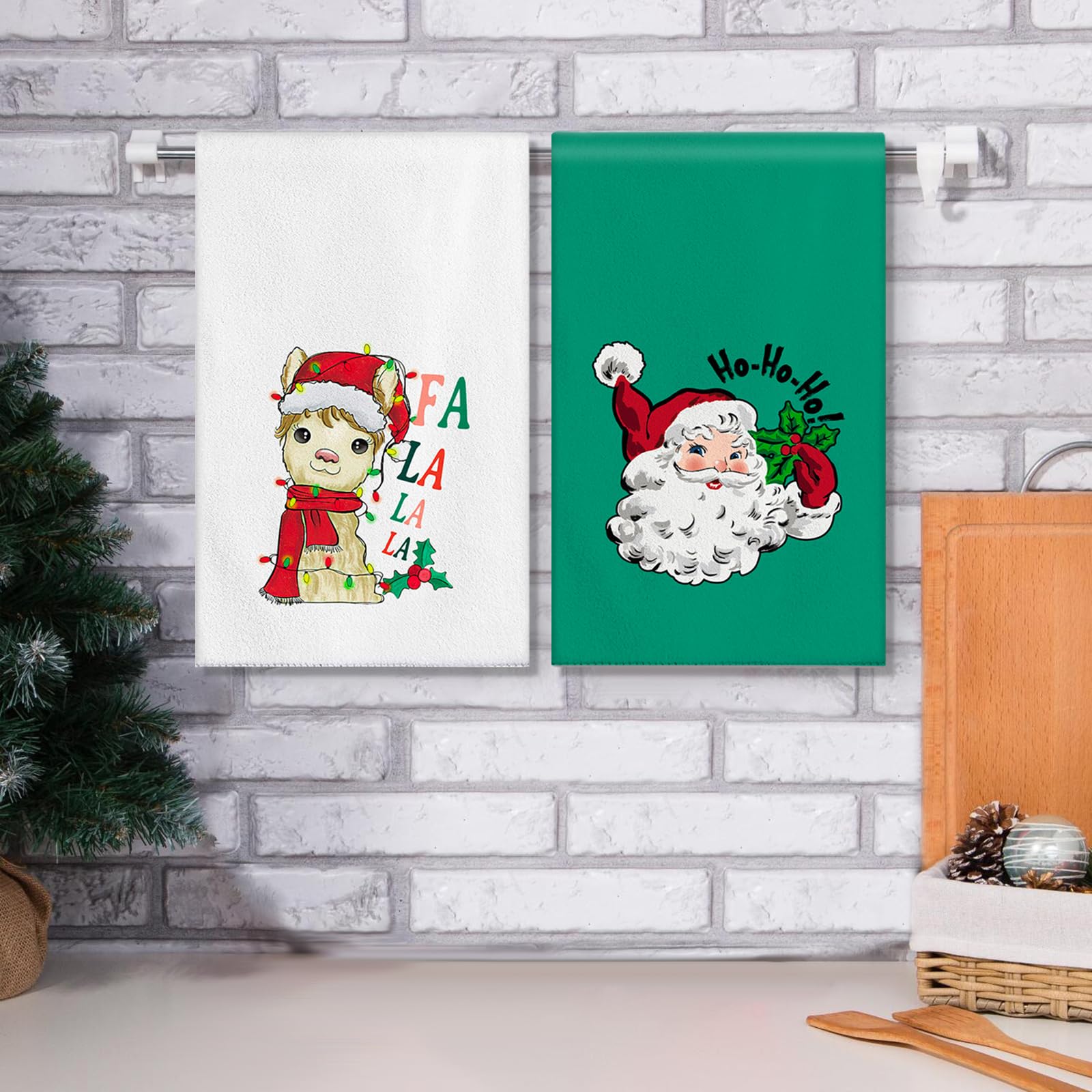 6 Weihnachts-Küchentücher - Büffelkaro Design, 45,7x68,9 Cm, Saugstark & Dekorativ