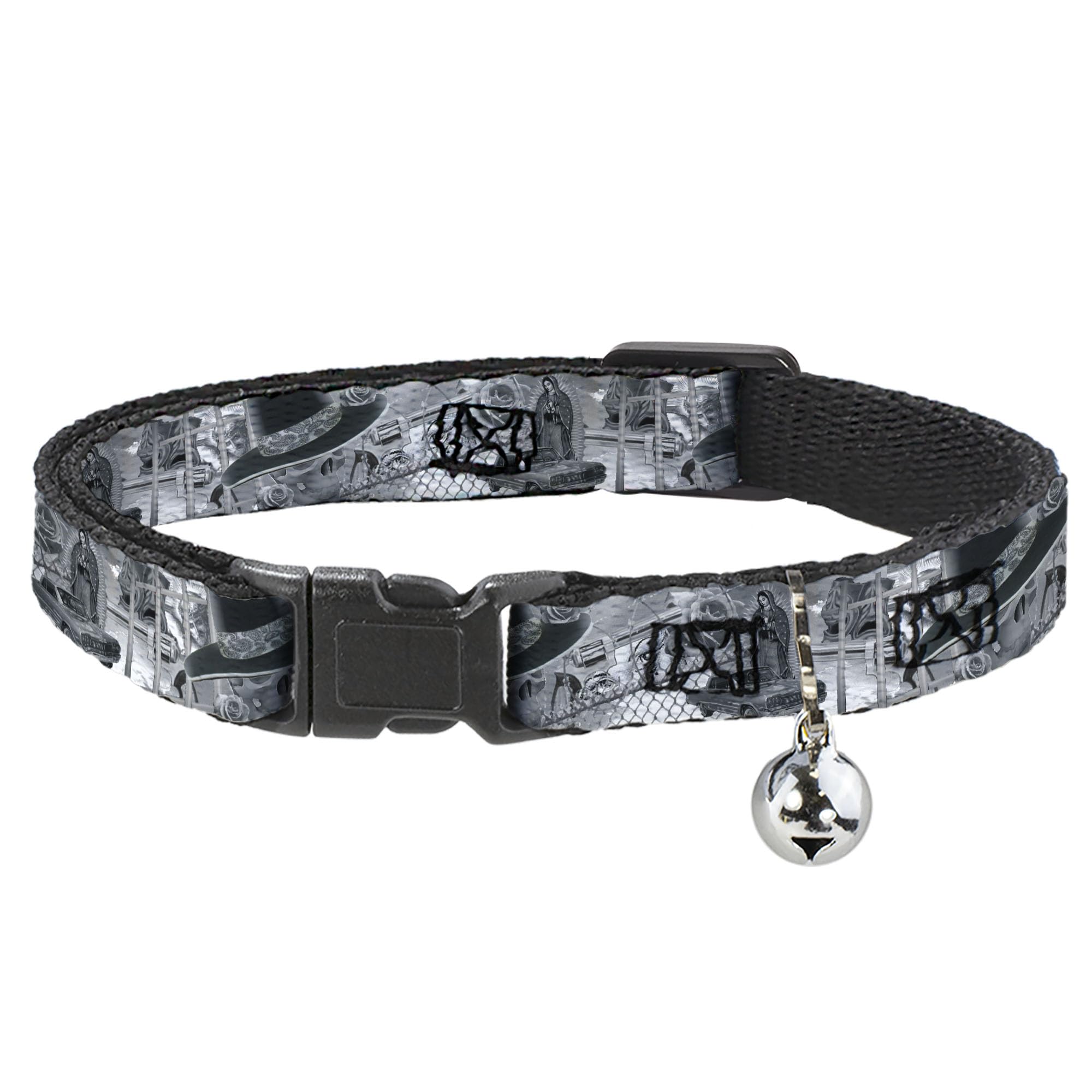 Collar para gato ajustable mediano 1,27 cm de ancho Vida Loca