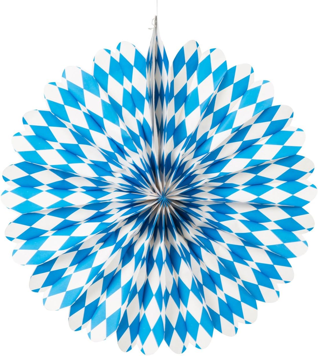 Kogler 1 Piece Paper Bavaria Flame Retardant Fan in Bag, Cardboard, Blue/White, One Size