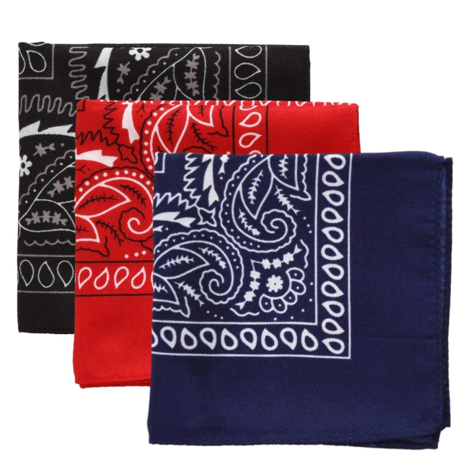 Bandanas for Men & Women - Paisley Bandana - Head Wrap, Scarf - Large 21x21-image-39