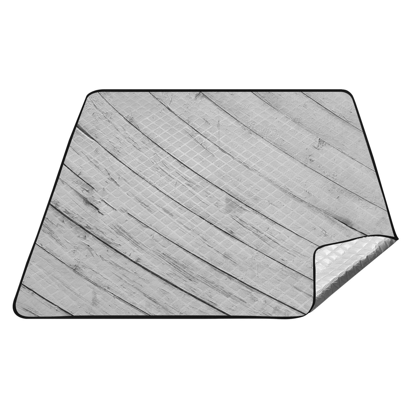 Manta impermeable plegable de grano de madera blanca, resistente al agua, manta impermeable para adultos, parejas, regalo Sabana para picnic