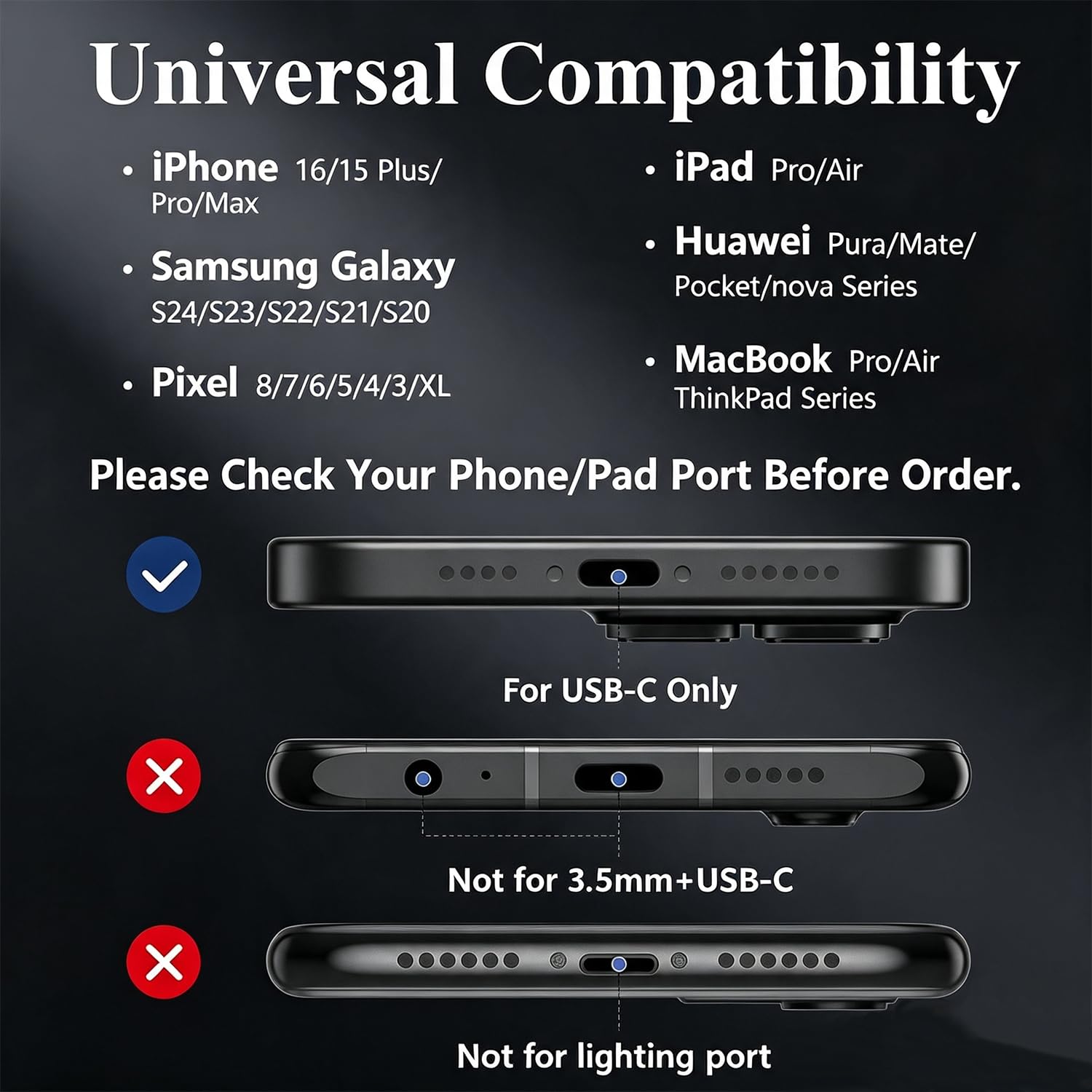 Fidioto 4 Stück USB C auf 3,5 mm Klinke Audio-Adapter, USB C auf Kopfhöreranschluss-Adapter, kompatibel mit iPhone 16 Plus/16 Pro Max/Samsung Galaxy/Ultra/iPad Pro/MacBook/Pixel (schwarz)