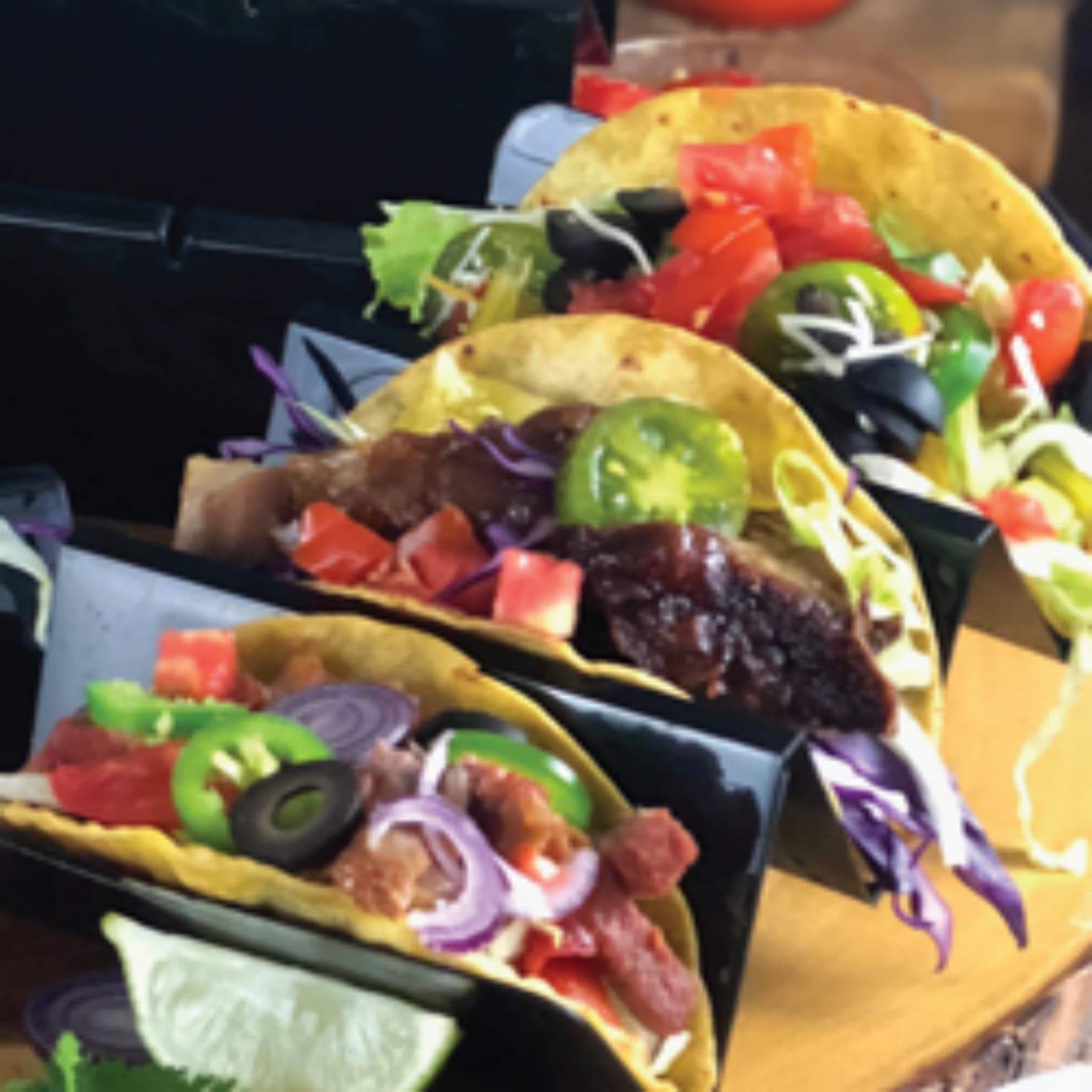 zappy Taco Holders Set of 10 Taco Holder Stands, Taco Stand holds Up to 2 or 3 Tacos These Large Taco Tray Plates are Dishwasher & Microwave Safe