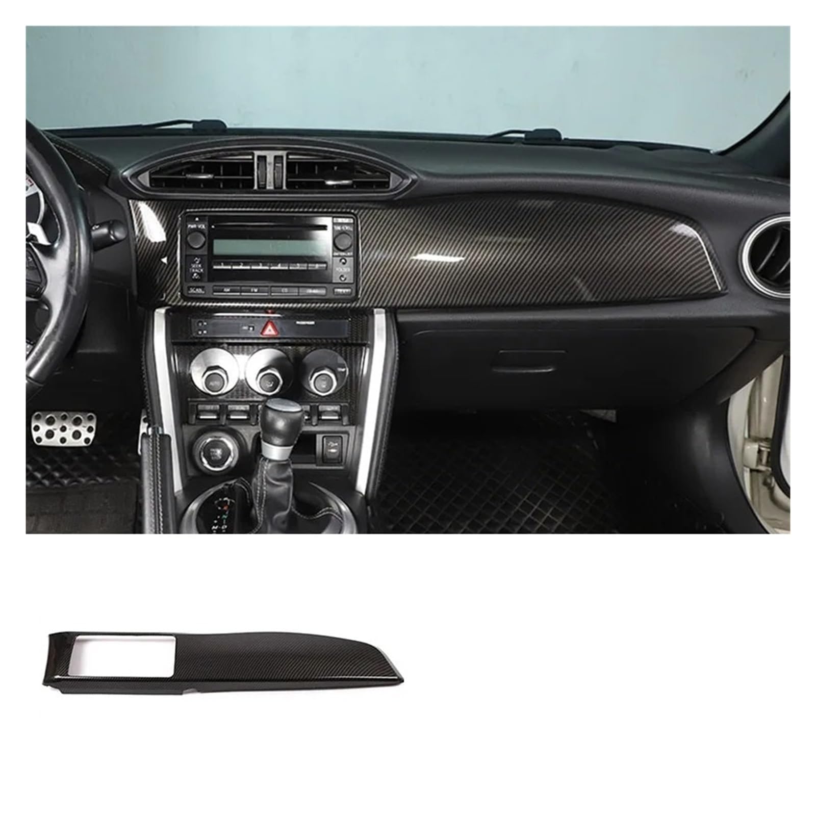 Car Accessory for Subaru for BRZ for Toyota 86 GT86 2012-2020 ABS Car Shift Armrest Panel Sticker Interior Modification Accessories 2 Pieces Interior Mouldings(K)