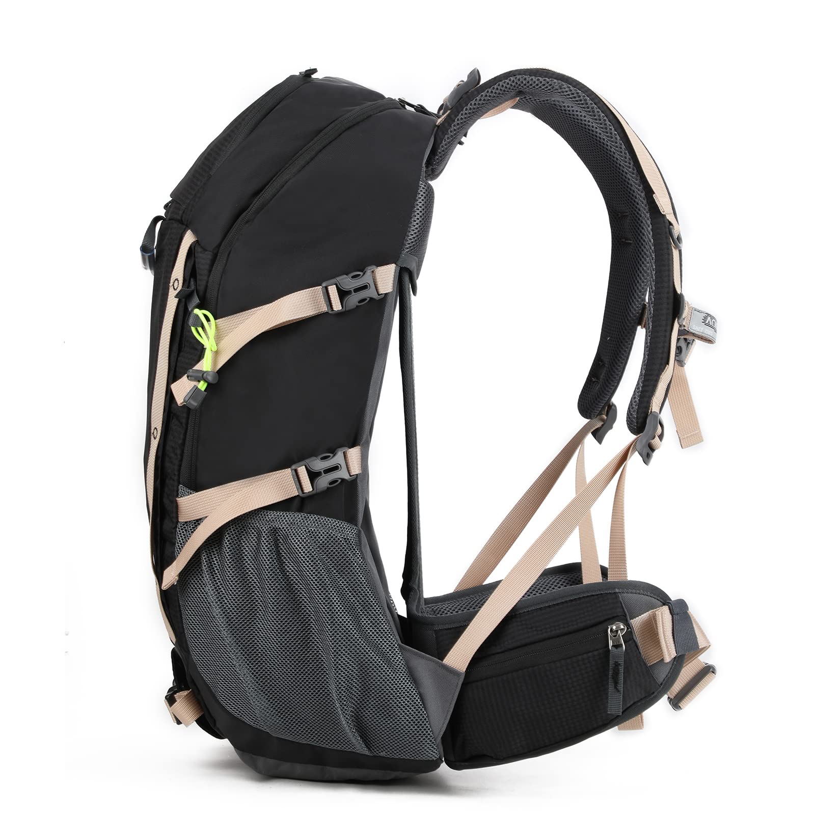 Aoking Sac à dos pour la randonnée/escalade,éléments standards :panneau en maille amovible,imperméable,sifflet SOS,housse de pluie,options :poche à eau 2 litres,sacs de couchage
