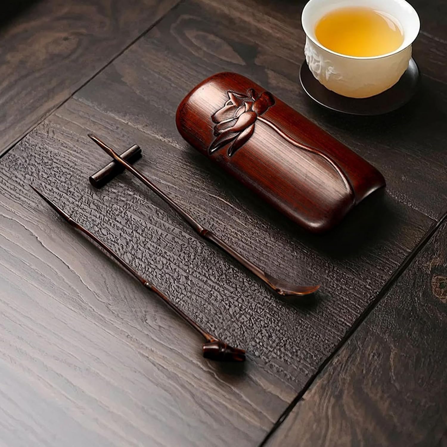 Artisanal Carving Teas Scoops Spoon Multipurpose Utensils for Brewing Ceremony Coffee Grounds Kitchen Accessories Traditional Teas Service Tool Accessory