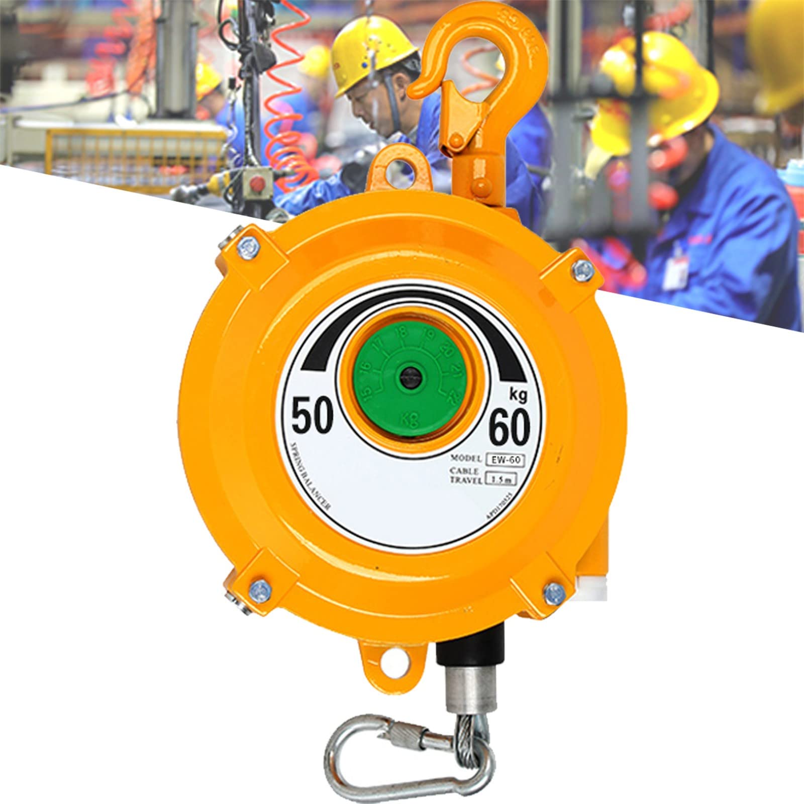 WEKONUMEX Retractable Spring Balancer, Spring Balancer Retractable Adjustable Self Locking Tension Retractor Multiple Sizes(50-60kg)