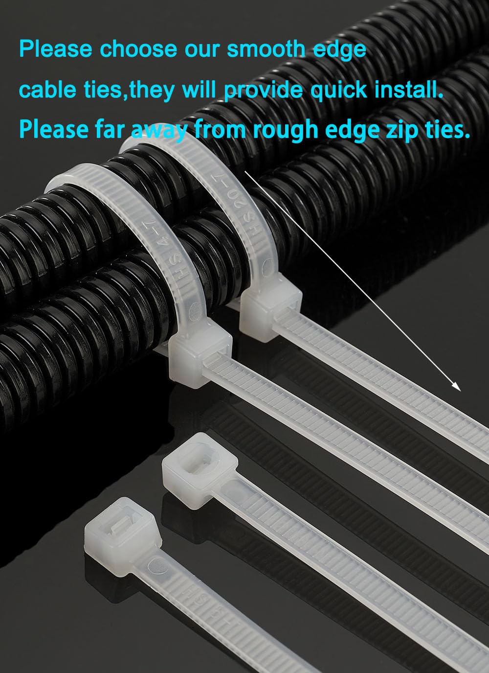 Hs Colored Zip Ties Neon Small Nylon Wire Ties Assorted