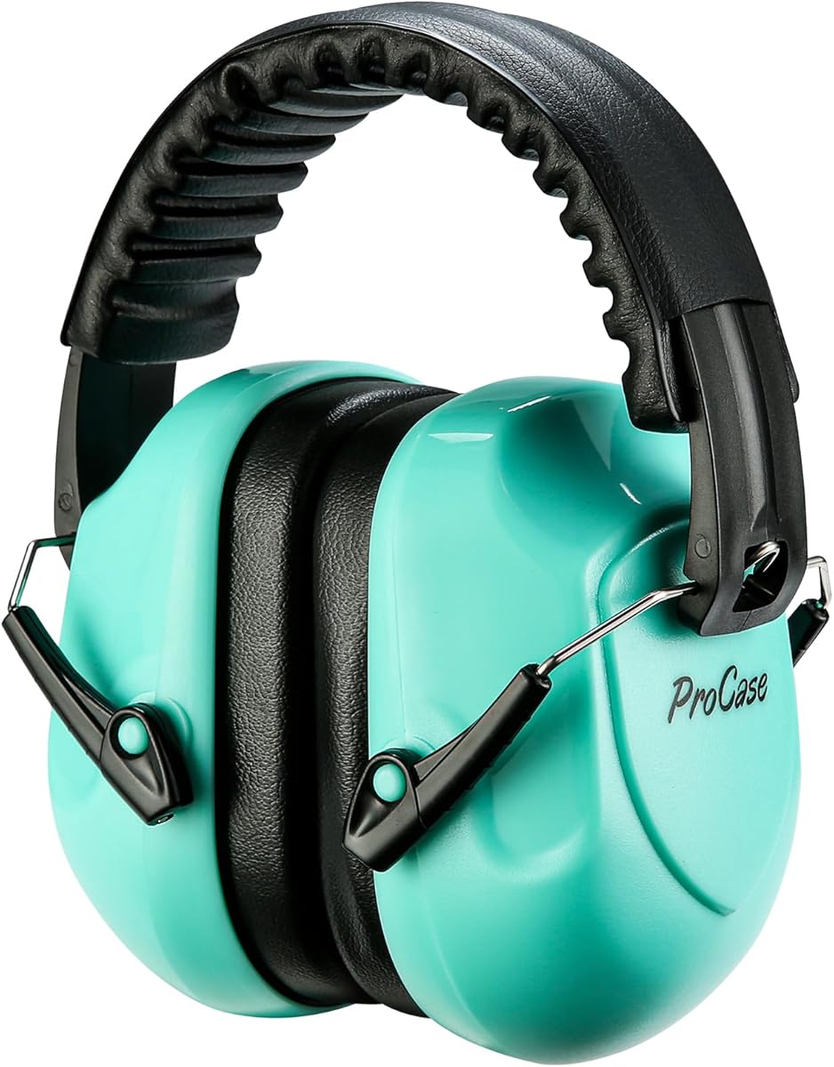 ProCase Noise Reduction Ear Muffs, Sound Proof Ear Protection, NRR 28dB Noise Cancelling Headphones for Adults Kids Autism, Hearing Protection for Shooting Gun Range Mowing -Teal