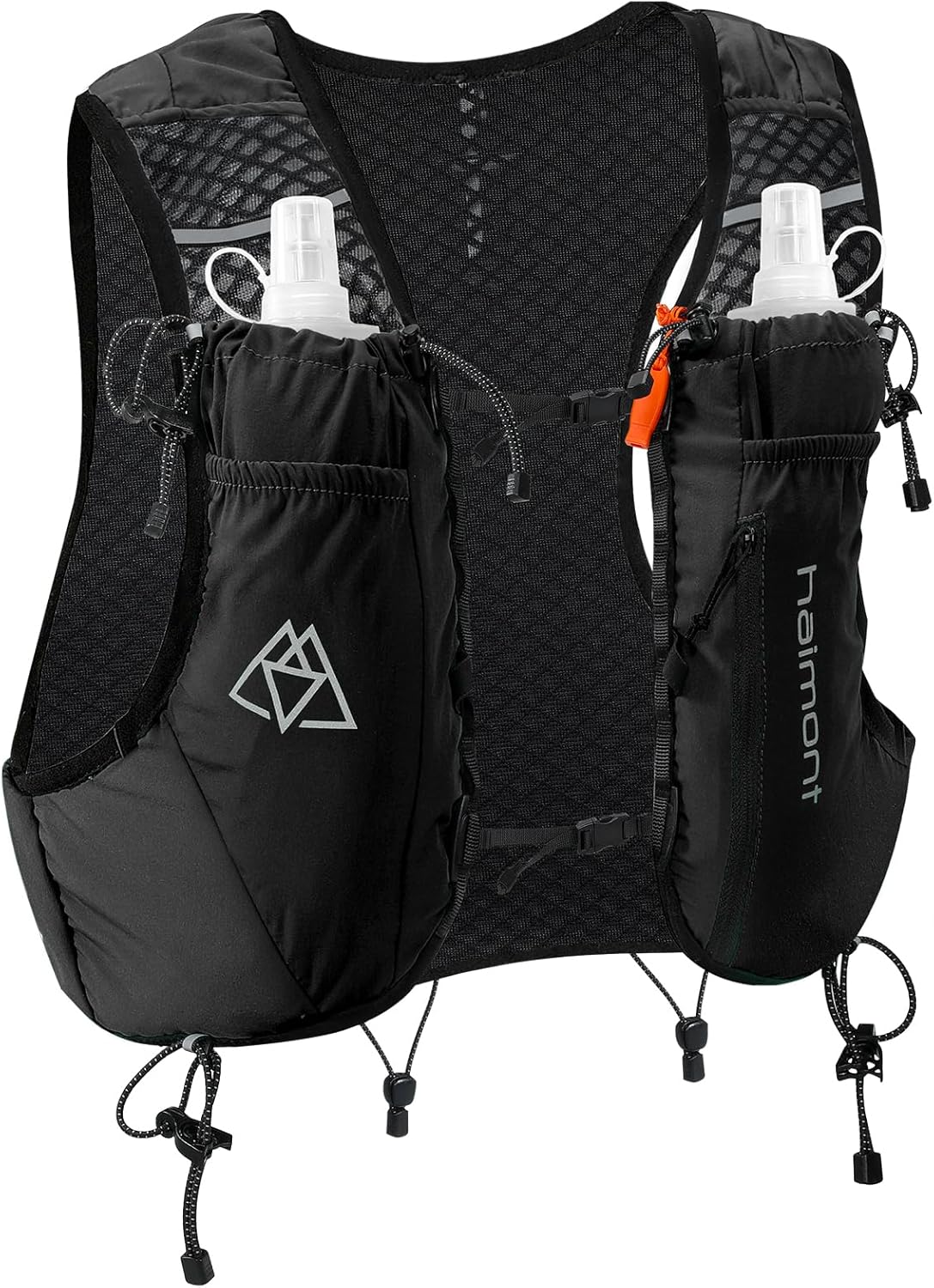 Haimont Running Hydration Vest with Water Bottles for Men Women, Lightweight 10L Hydrated Vest Pack for Trail Running, Hiking