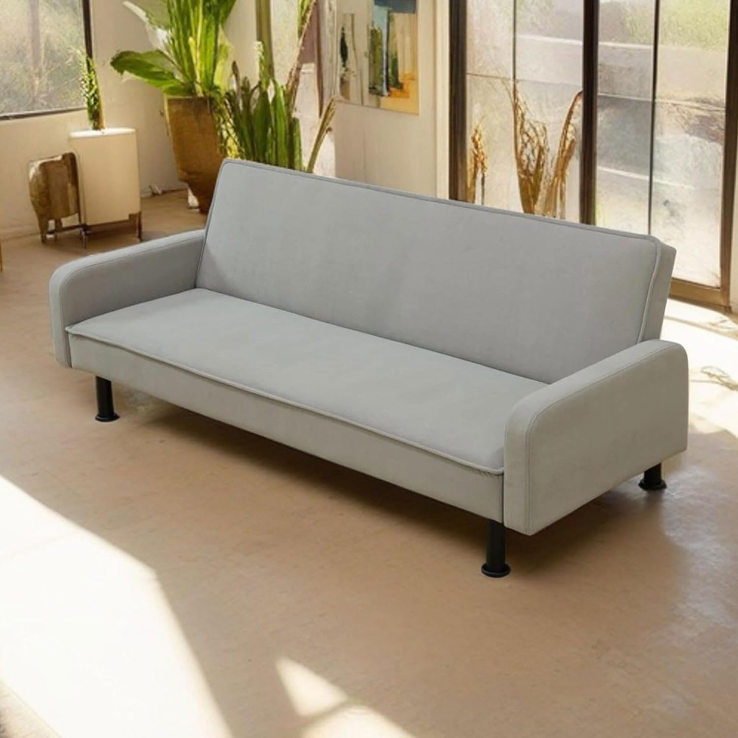 MODCART 77.5" Convertible Futon Sofa Bed, Breathable