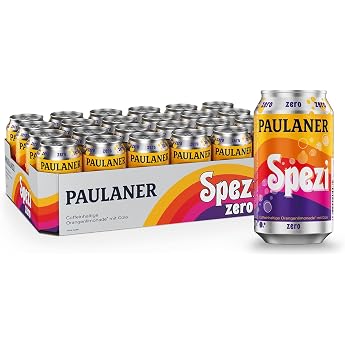 Paulaner Spezi Zero, soft drink with cola and orange without sugar, disposable (24 x 0.33 l)