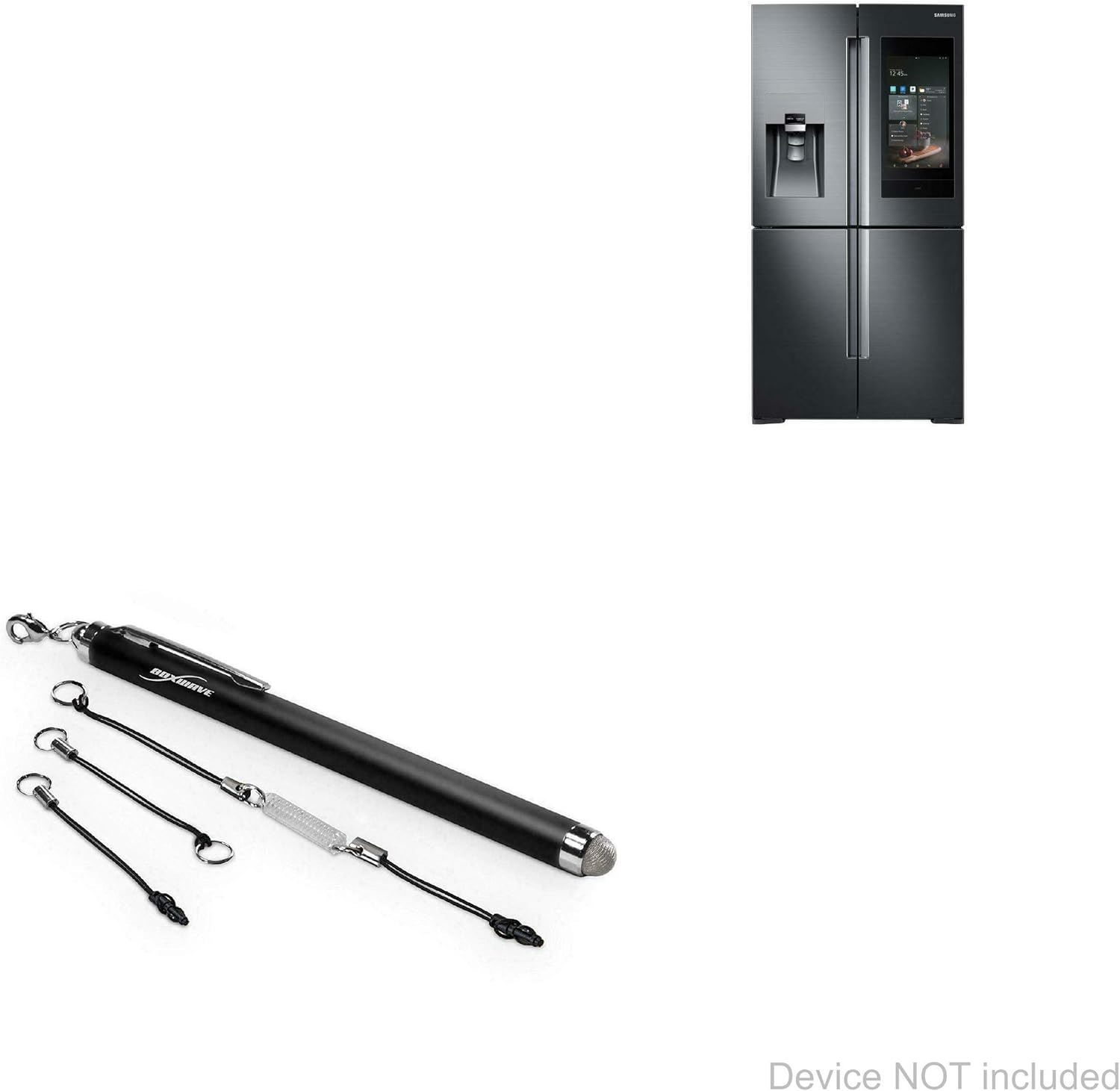 BoxWave Stylus Pen Compatible with Samsung Family Hub Refrigerator with AKG Speaker - EverTouch Capacitive Stylus, Fiber Tip Capacitive Stylus Pen - Jet Black