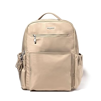Baggallini Tribeca Expandable Laptop Backpack Backpack Bags Taupe Twill