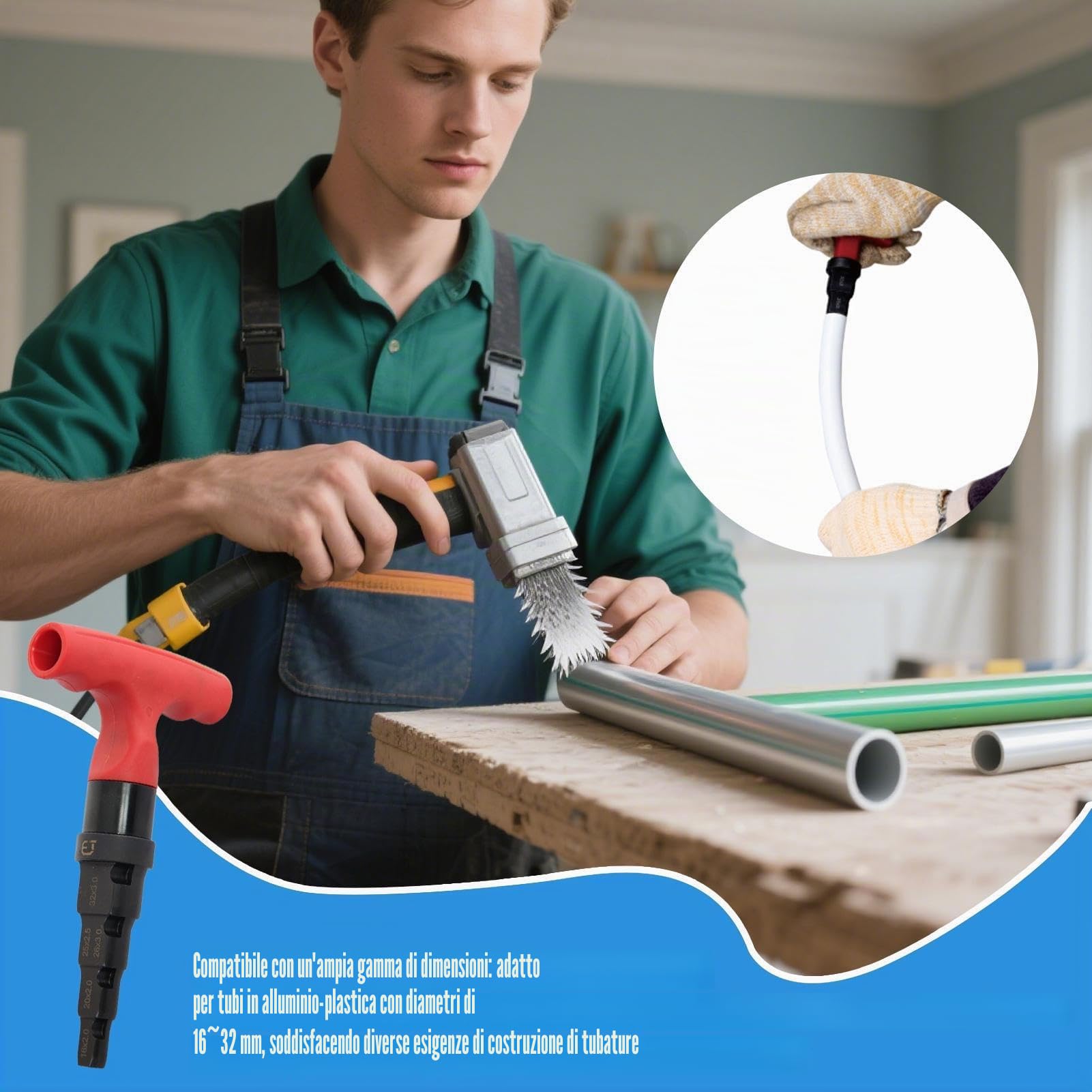Strumento Di Usura - Reamer Di Calibrazione Multistrato, Smusso Rotativo A Cricchetto | Dispositivo Di Smusso Interno 4 In 1 Per Tubi In Alluminio, Installazione Di Plomerì