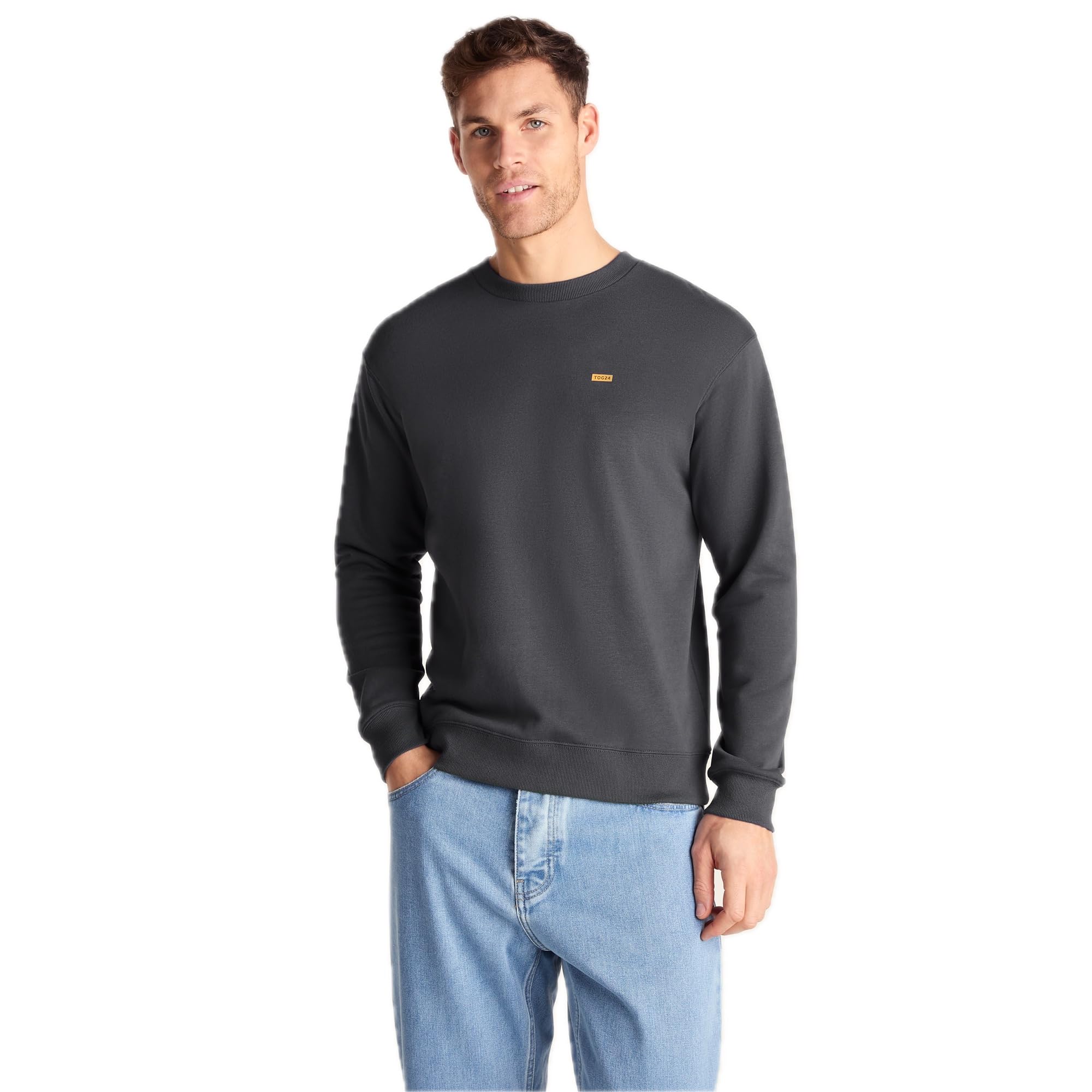 Tog 24 Men's Sweatshirt - Crew Neck - Slate - Cotton Blend