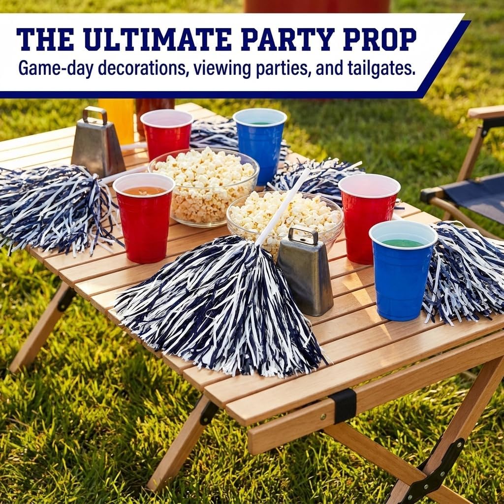 Anderson's Premium Two-Color School Spirit Shakers, Cheerleader Pom Poms, Sports Fan, Football, Basketball, Homecoming, Squad, Team, Party, Dance Club, Performance, Celebrations image 5