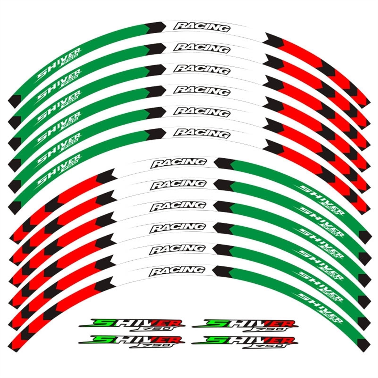 Motorcycle Wheel Sticker Tire Reflective Stripes Stickers Rim Decal for Aprilia Shiver 750 Motorbike(Color18)