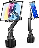Vista 1 de Peastrex Cup Holder Car Tablet Mount, Ipad Cup Holder Car Mount with 15" Adjustable Arm Stand for Tablet iPhone 4.7-13in, iPad Pro Air Mini, Fire