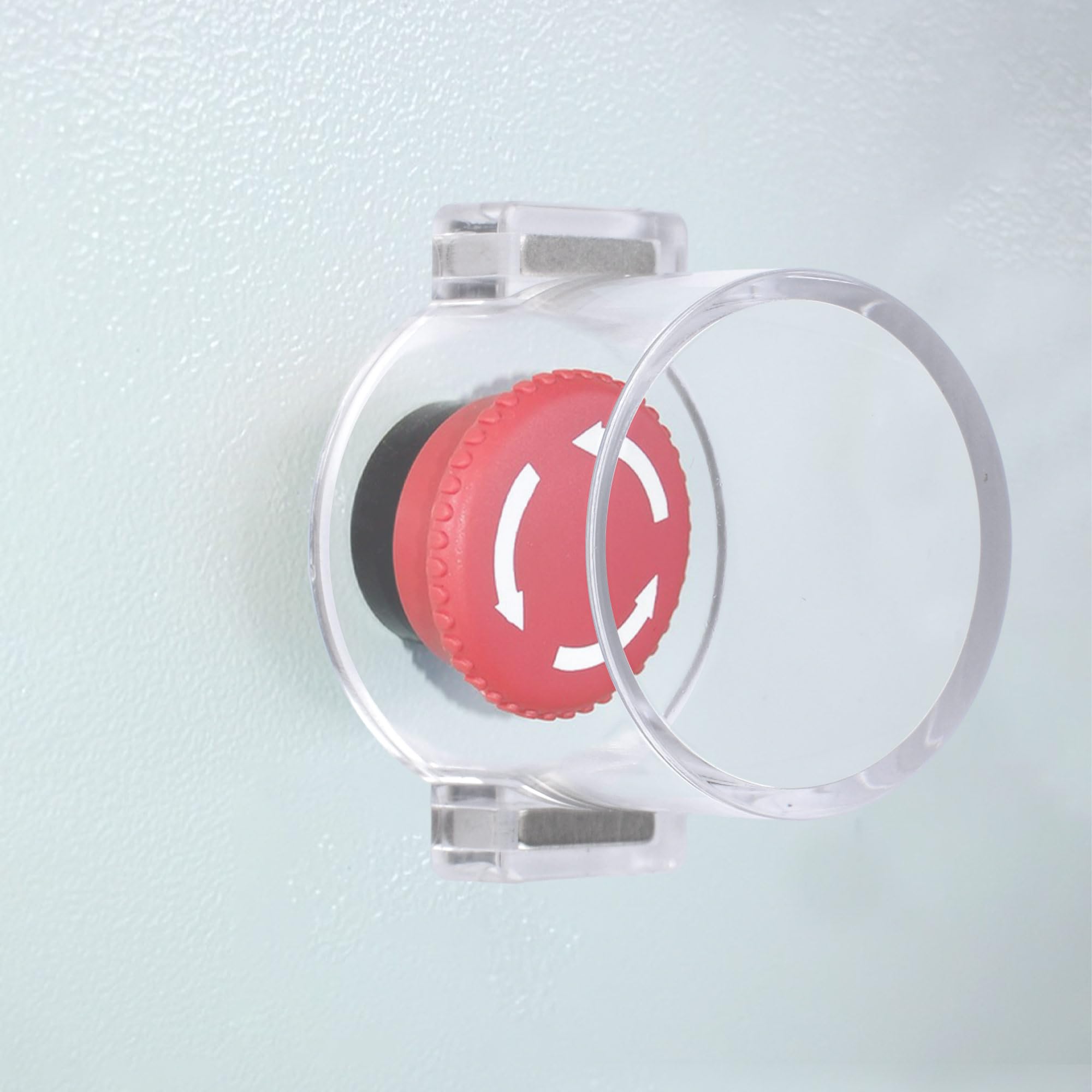 UFURMATE 32mm Dia Magnetic Round Button Switch Cover Guard, Transparent