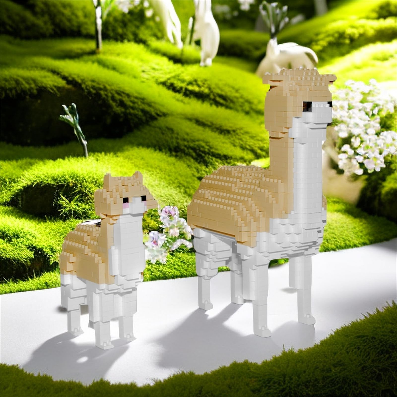 Pand figurina di costruzioni a blocchi con piccole particelle, giocattolo fai-da-te fatto a mano, regalo artigianale, modello da collezione | SHEIN ALIA