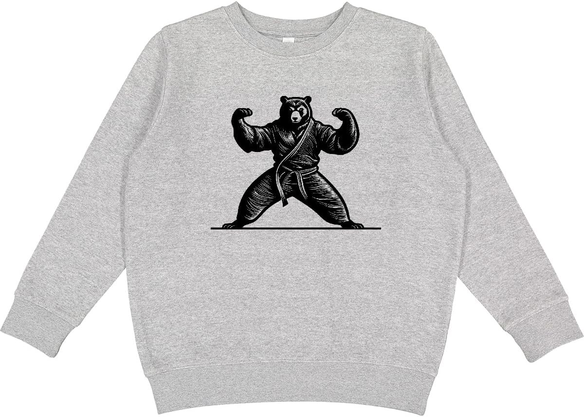 inktastic Karate Martial Arts MMA Funny Bear Youth Sweatshirt