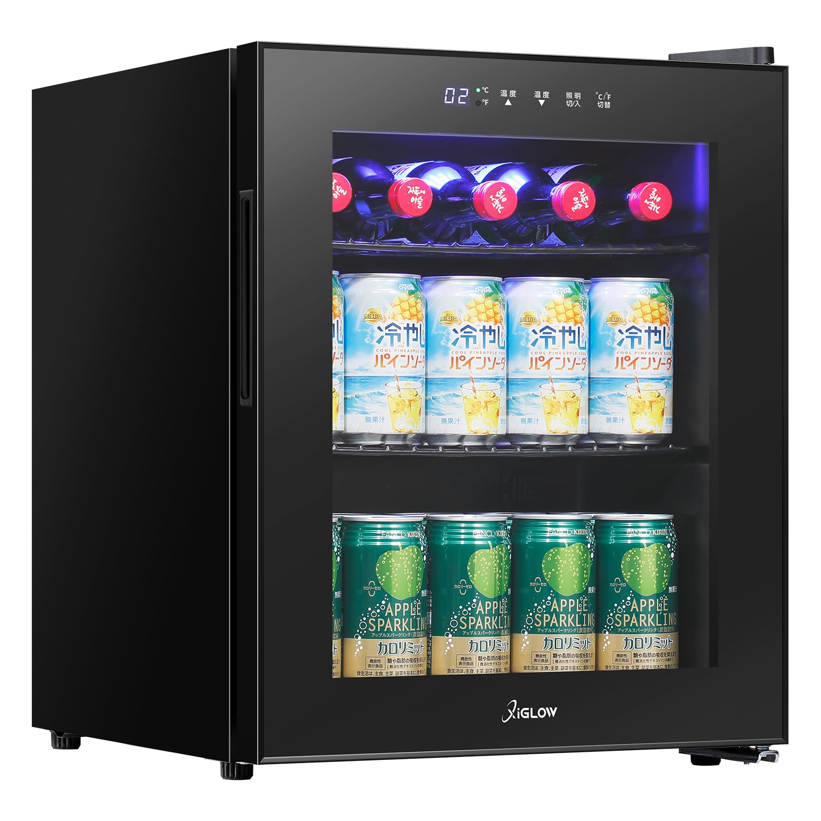 Amazon | XiGLOW(シグロー) 45L 冷蔵庫 2～18℃ 展示用 一升瓶が丸ごと5
