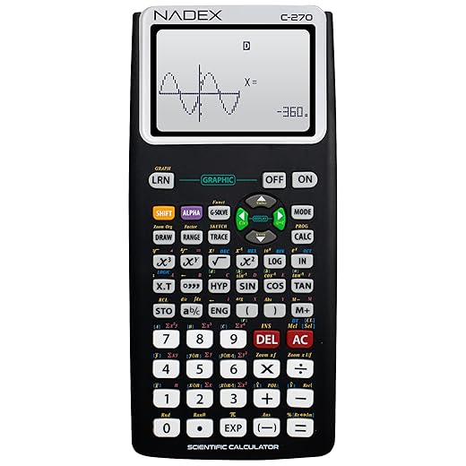 Scientific Calculator with Graph Functions for College and High School Students, Engineering, Advanced Mathematics, Calculus, Algebra, Geometery, Trigonometry, Statistics, Physics, Chemistry - Black