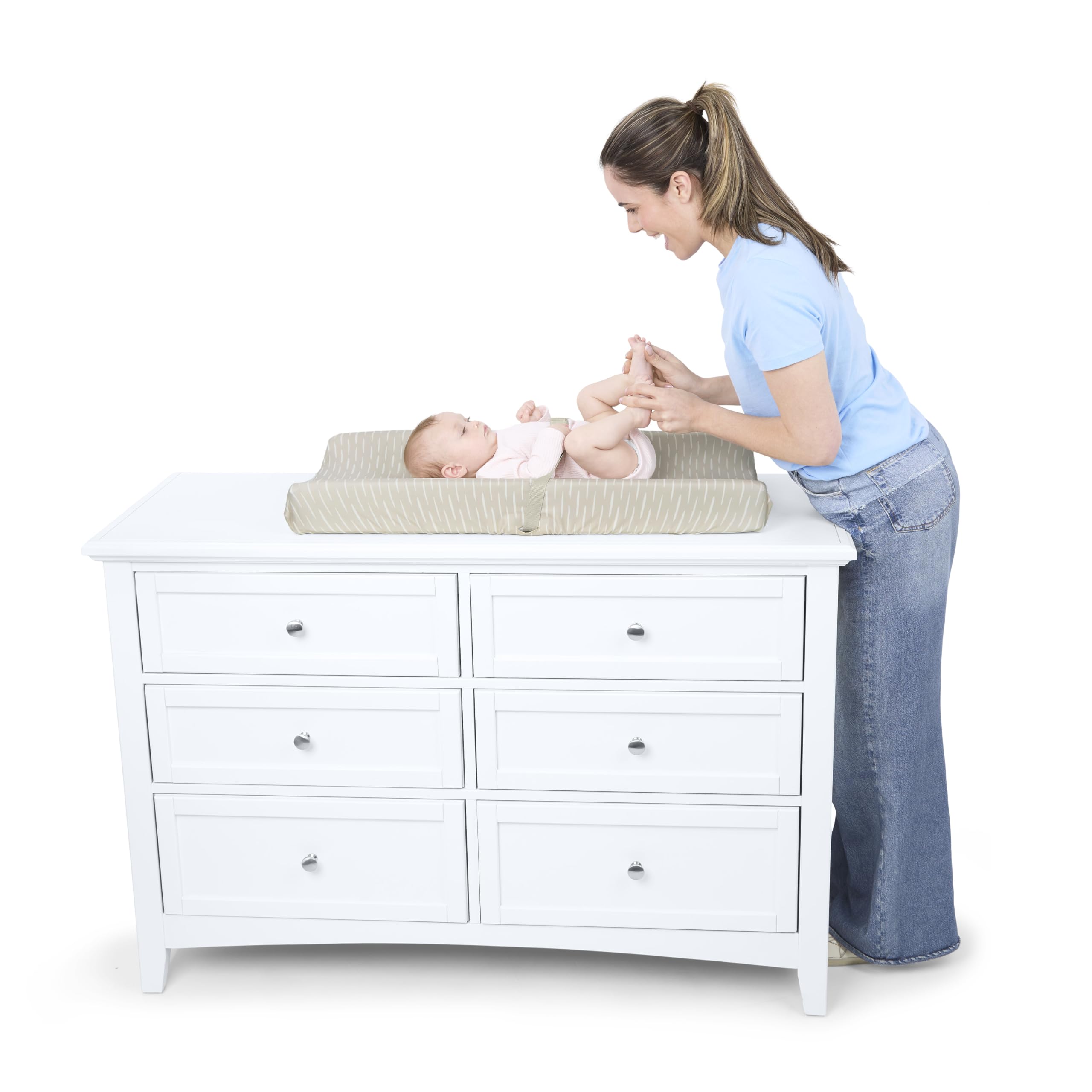 Ingenuity Cambiador bebé Cozy Clean - Impermeable, Antihumedad, Lavable, La Mayoría Mesas Cambio