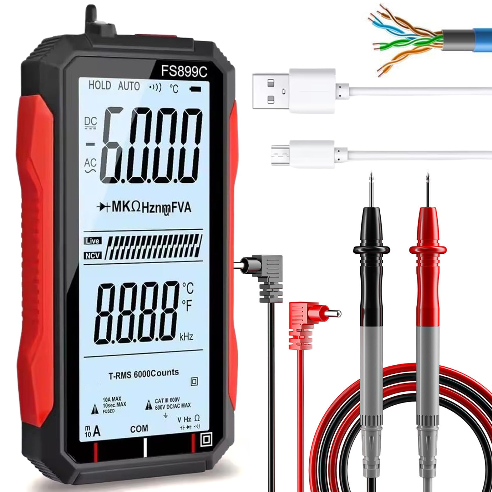 Multimètre numérique portable pour tester la résistance au courant de vos circuits