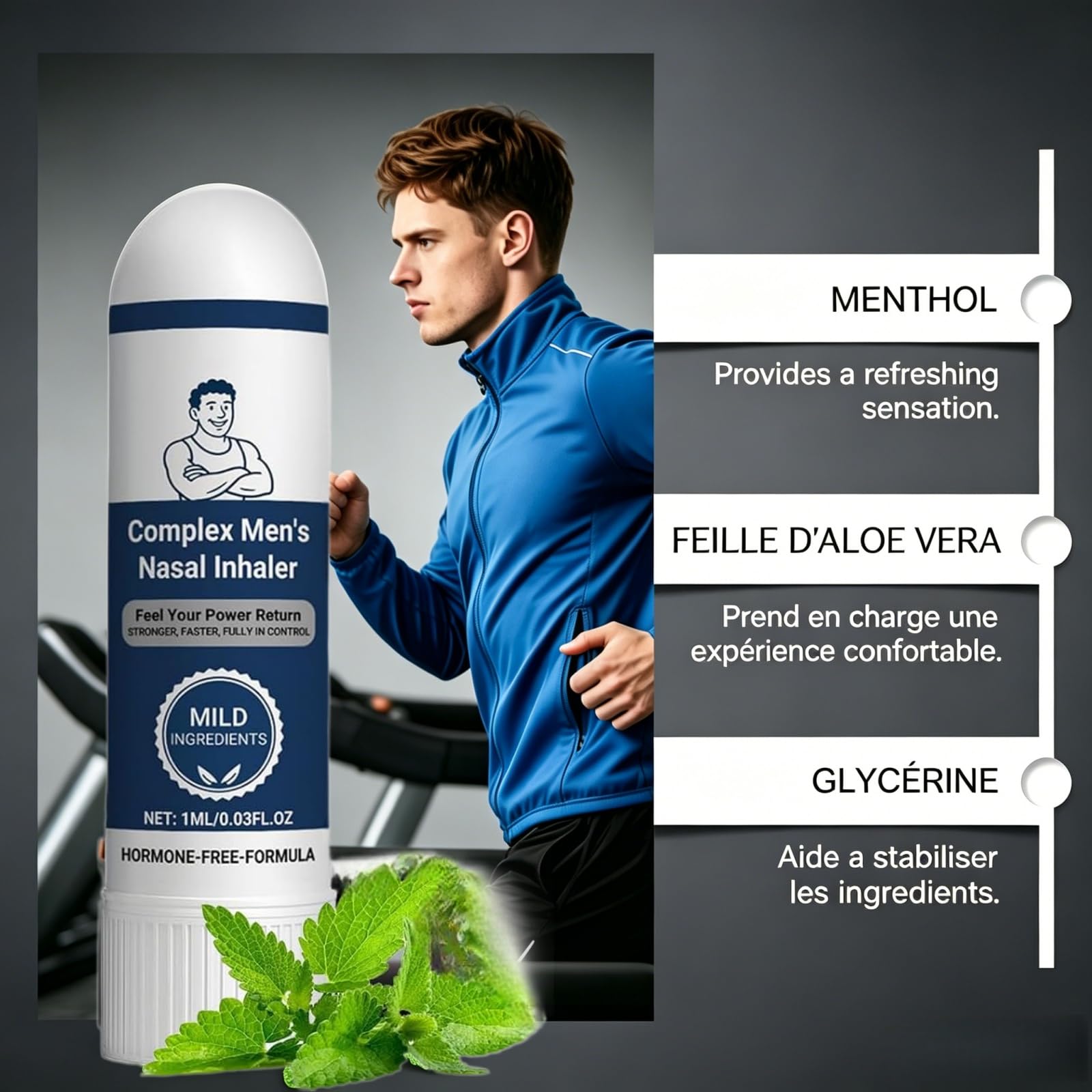 Sonivita Inhalateur Nasal Revitalisant pour Homme à Inhaler - Contre la Fatigue, Éveil Mental et Énergie Instantanée (2)