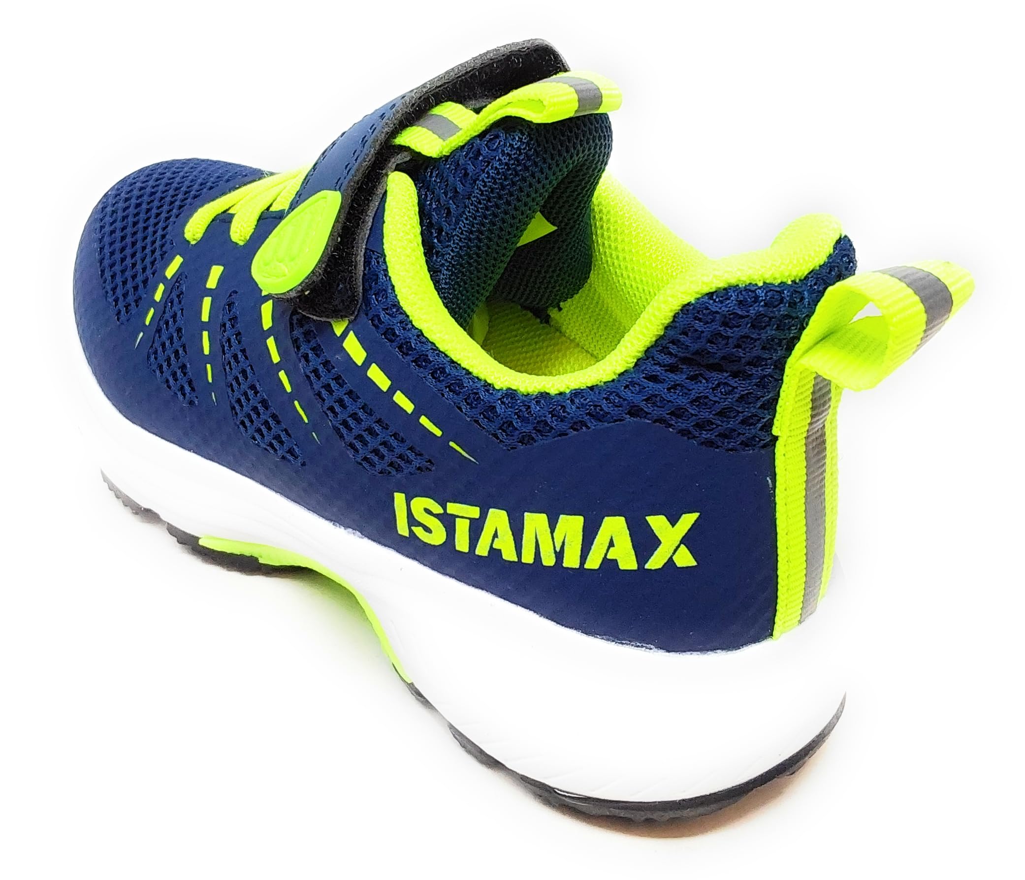 Scarpa Sportiva Modello IMAA3807 Blu Giallo Neon a Lacci Elastici e Strappo