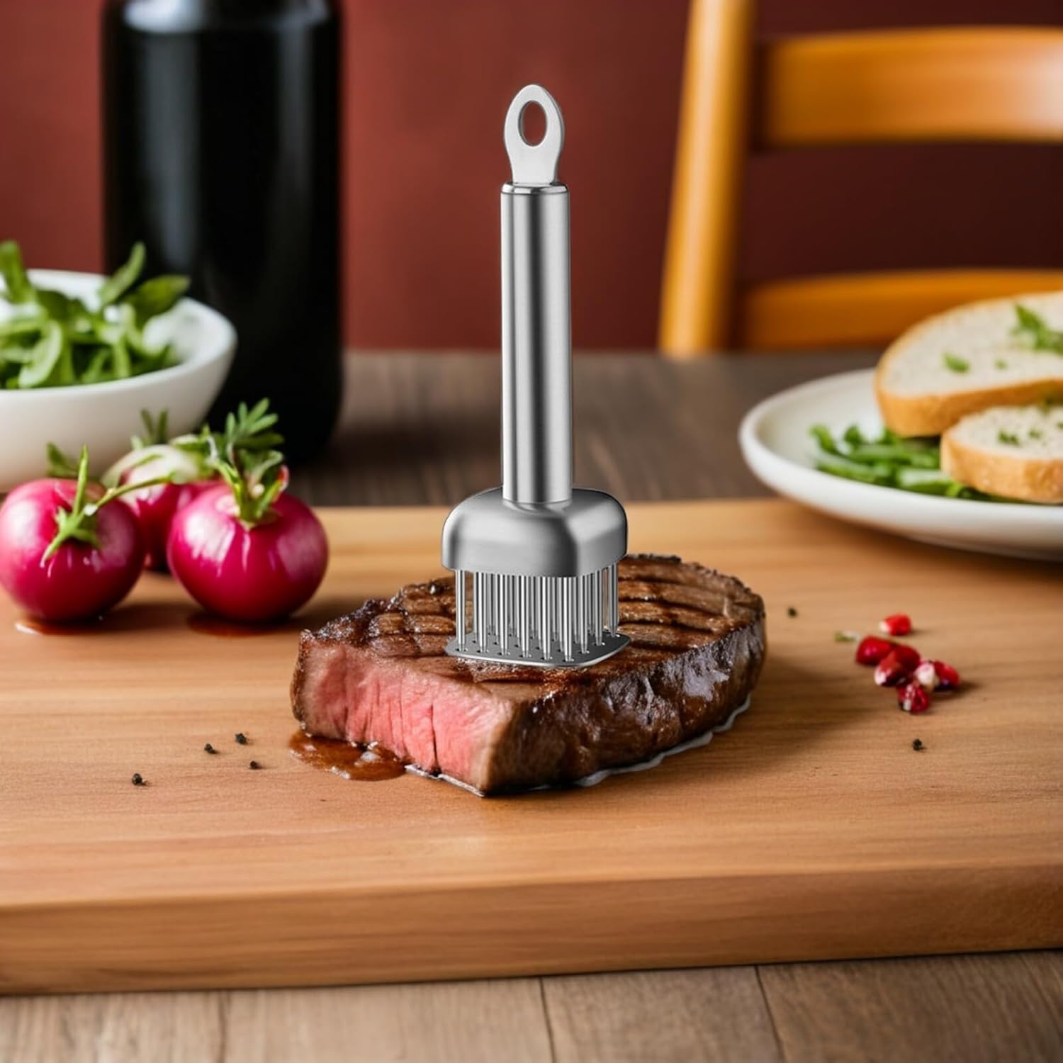 Stainless Steel Meat Tenderizer Needle Beef Pounder 304 Stainless Steel Steak Tenderizing Tool for Kitchen Cooking