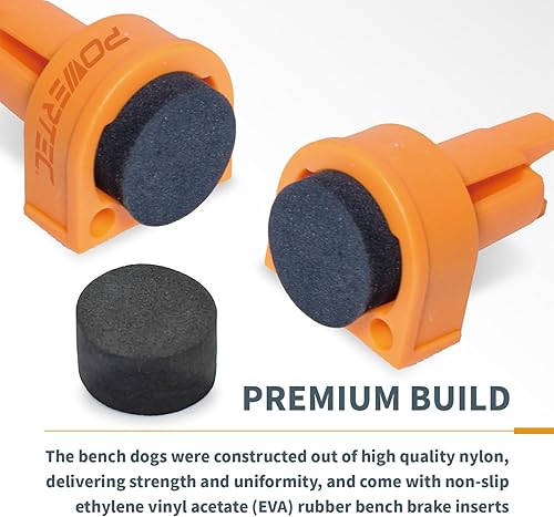 Miniatura 3 de POWERTEC 71188-P3 Banco de lujo para perro  Paquete de 12  Nylon duradero que no se daña  Con inserciones de freno de banco con ojales hechos de EVA