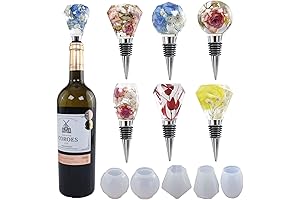 10-Piece Silicone Wine Stopper Jewelry Mold Kit