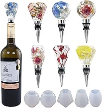 10 Pack Wine Stopper Mold Wine Stopper Resin Mold Accessories of Wine Stopper Mold Handmade Wine Stopper Resin Casting Mold Soap Making Molds Silicone Mold for Candle 5 pcs Mold + 5 pcs Accessories