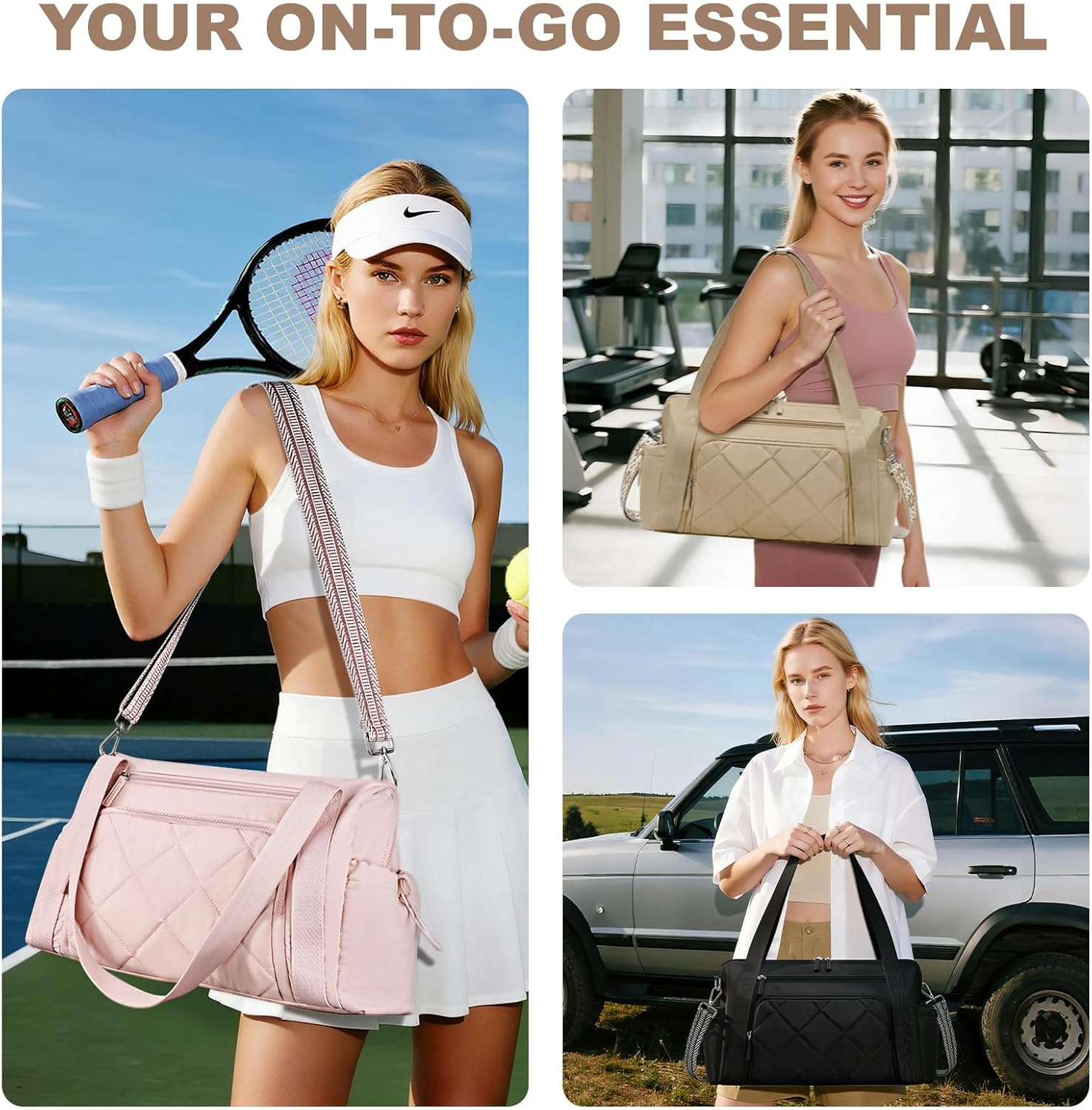 Gym Bag for Women, Duffle Weekender Bags for Travel, Lightweight Weekender Tote with Wet Pocket for Sports, Workout and Dance Green - Image 2