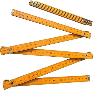 Folding Measuring Stick, Wooden Folding Measuring Stick, Foldable Wooden Stick Ruler for Drawing, Measuring, Teaching Supplies, 1 Meter
