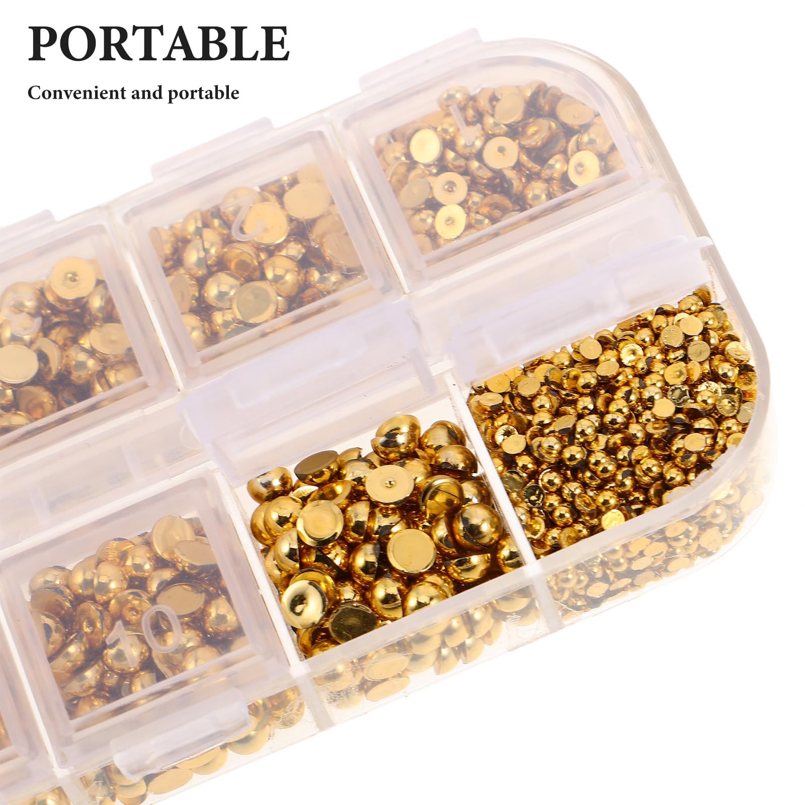 Unghie con Perle Piatte e Strass Kit Decorazioni per Manicure Gemme e Ciondoli per Nail Art Accessori per Unghie con Scatola di Organizzazione