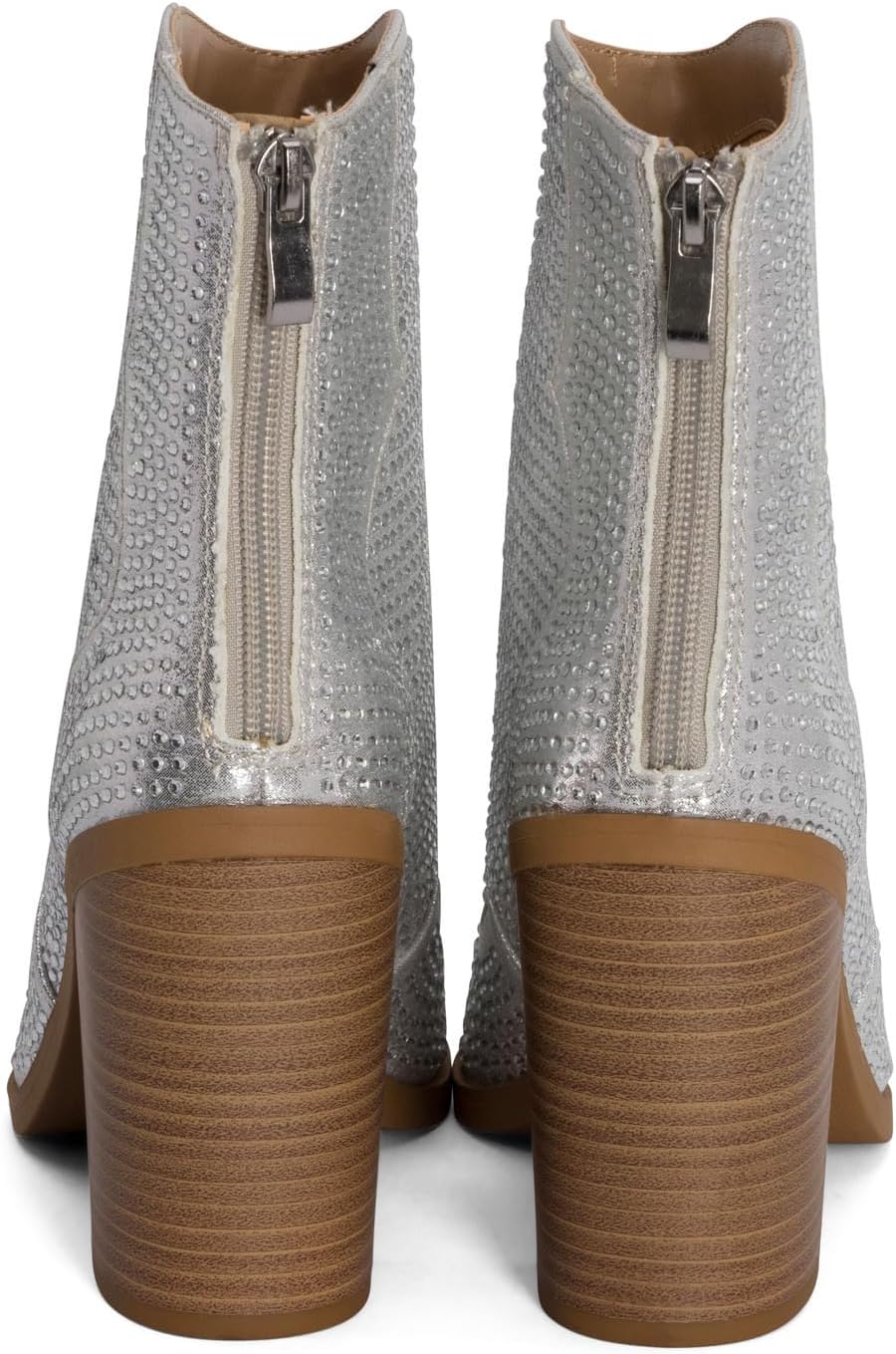 Chariot & Co Wyatt Sparkly Cowgirl Boots for Women – Silver, Gold, Black Western Ankle Booties with Rhinestones – Bedazzled Cowboy Boots 3.25” Heel - Image 6