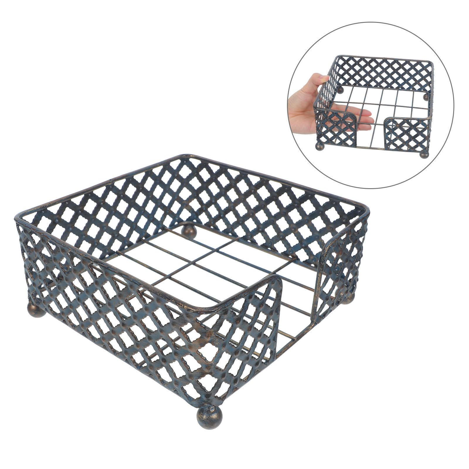 Toyvian Servilletero de Metal Vintage Diseño Retro para Uso en Mesas de Comedor y Exteriores