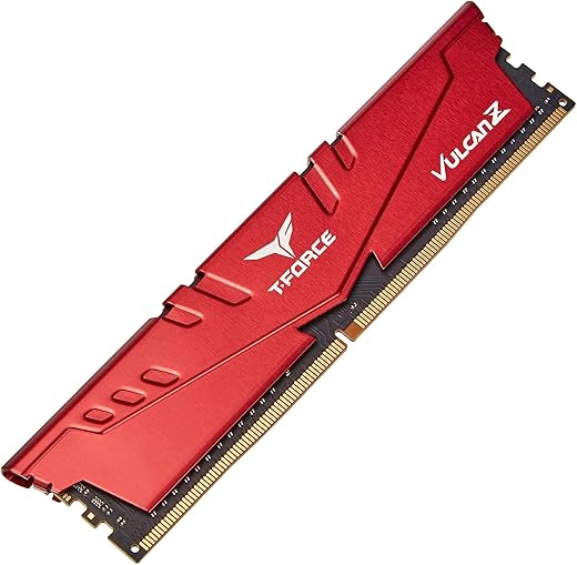 TeamGroup T-Force Vulcan Z 16GB DDR4 3200Mhz Metal Heatsink Desktop Gaming Memory (Red) – TLZRD416G3200HC16F01
